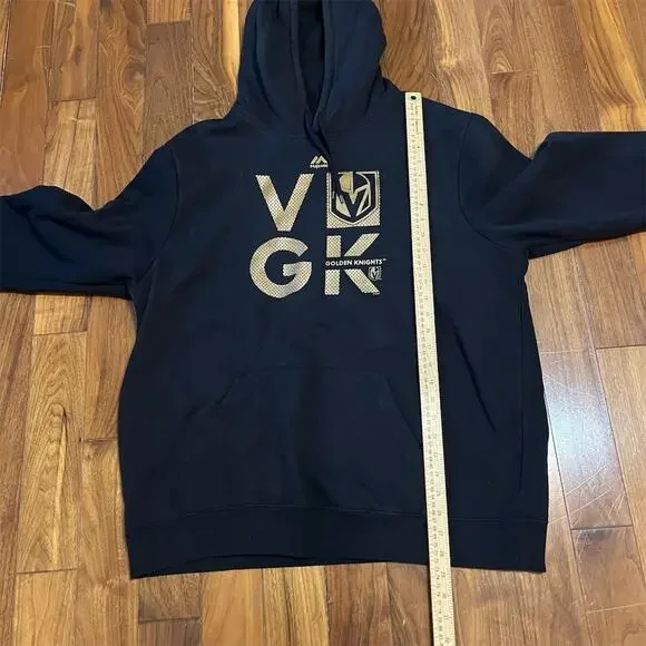 Majestic Vegas Golden Knights Pullover Hoodie Men's XL Black NHL - Picture 2 of 6
